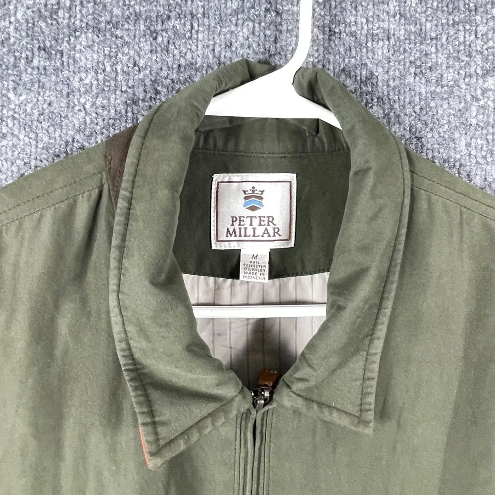 Peter Millar Jacket Mens Medium Green Full Zip Harrington Bomber Luxury Golf